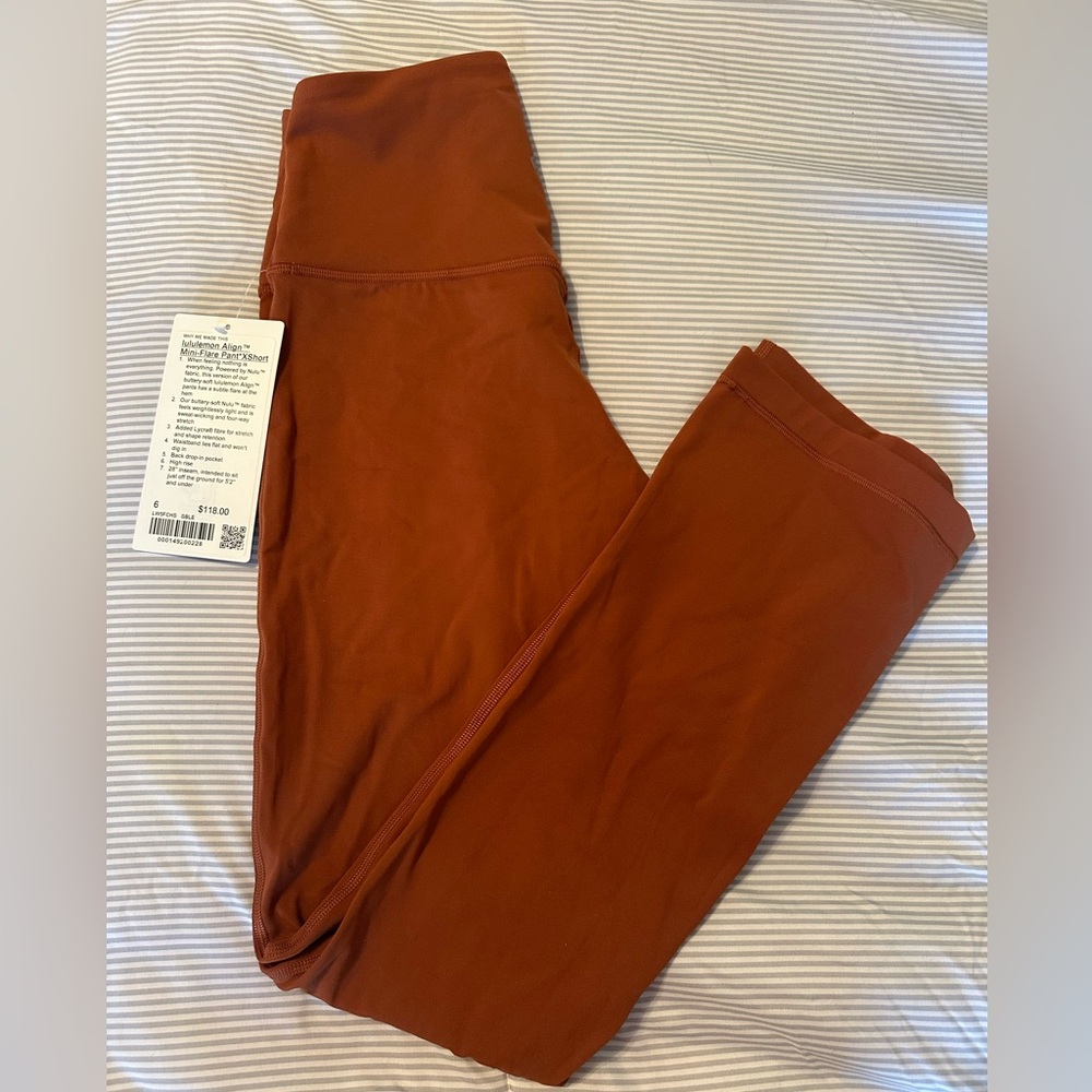 Lululemon Align High Rise Mini Flare Pant EXTRA SHORT Size 6